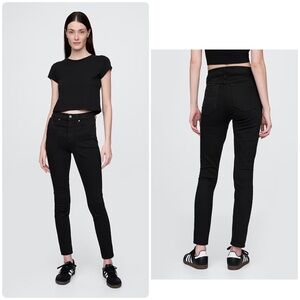NWT GAP High Rise True Skinny Jeans  Black 16/33R